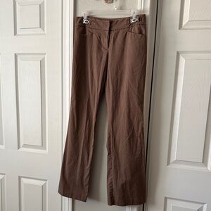 New York & Co Brown Trousers with Silver Accent
